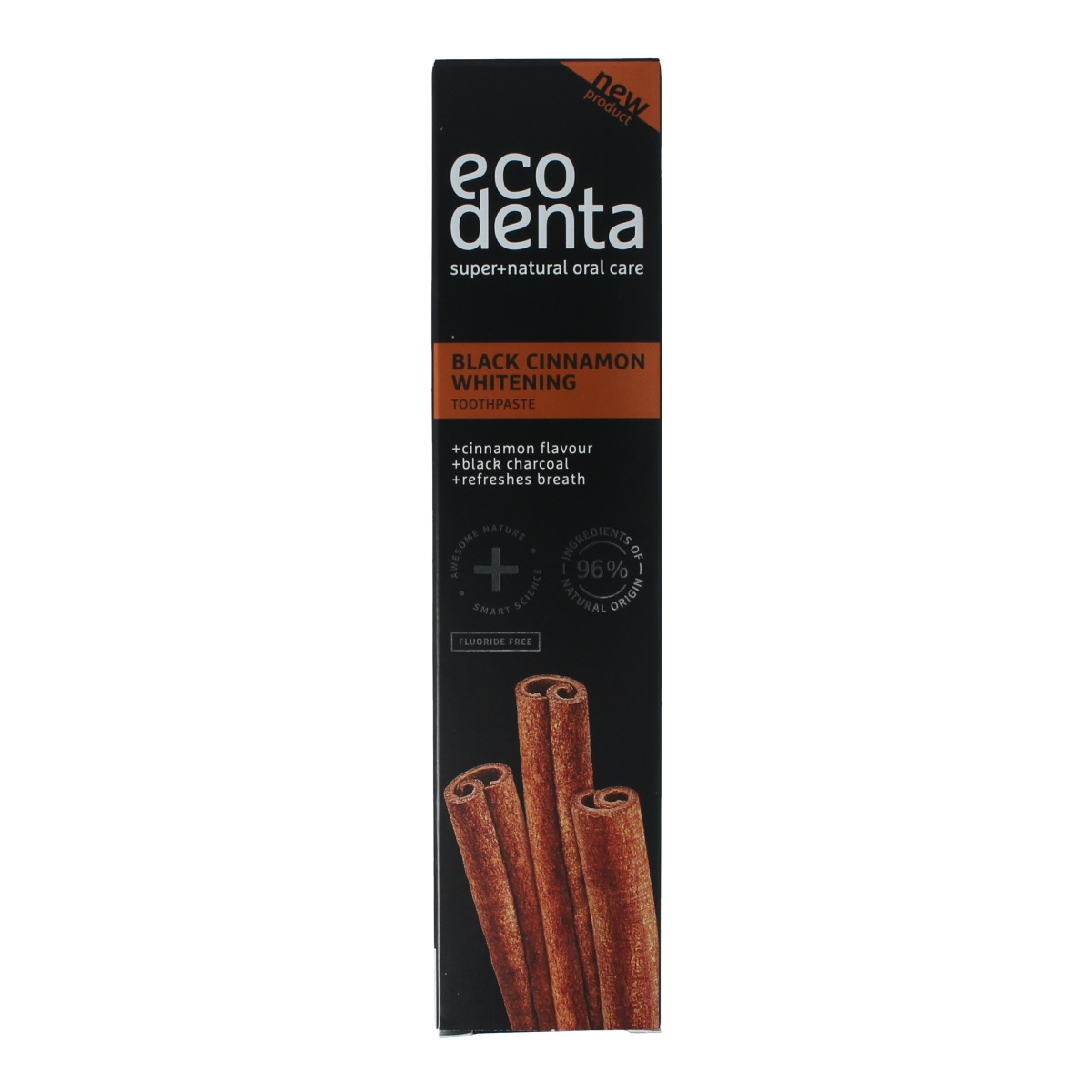 Ecodenta Tandpasta whitening kaneel black line 100.00 Milliliter