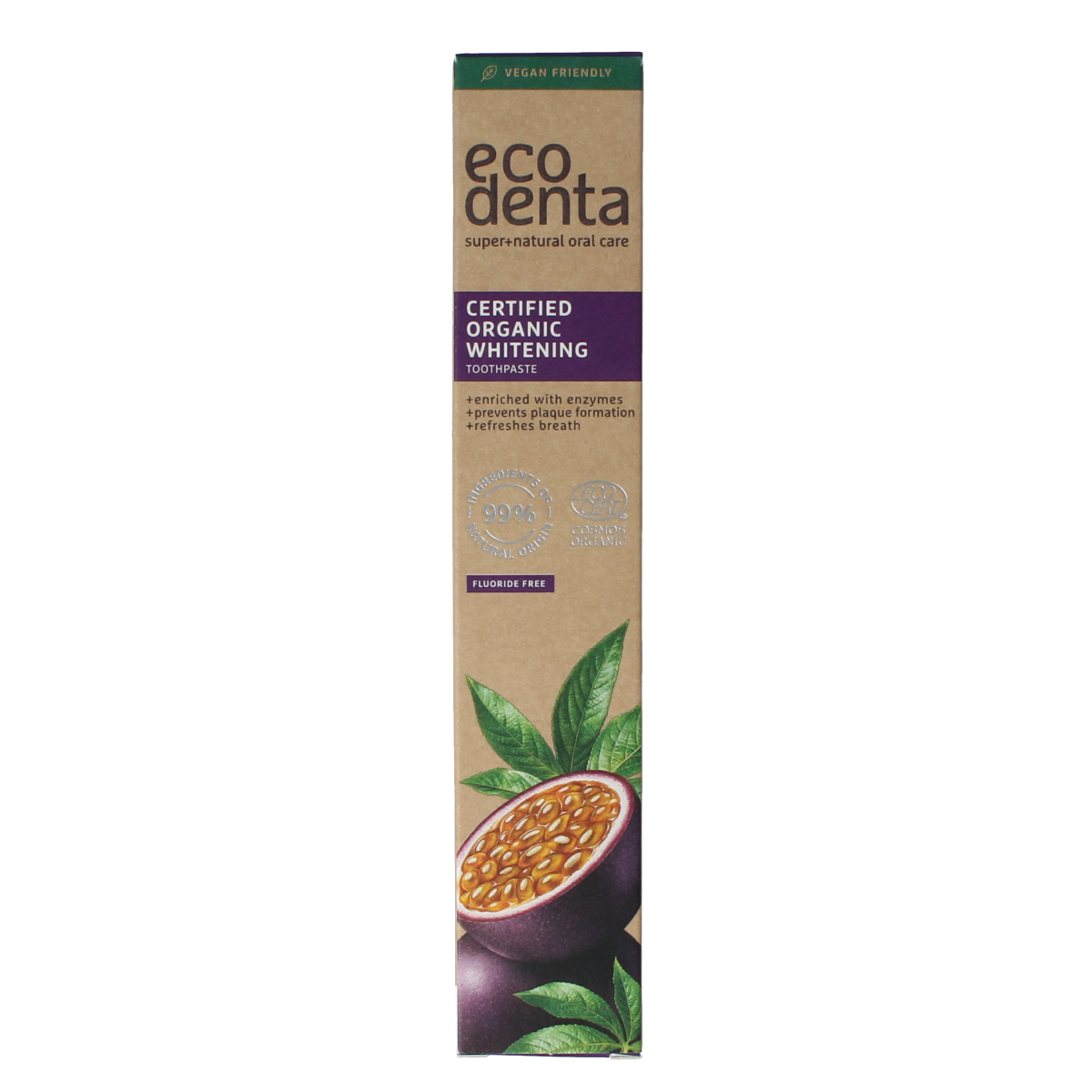 Ecodenta Tandpasta whitening passievrucht bio 75.00 Milliliter
