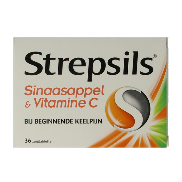 Strepsils Sinaasappel / Vitamine C 36.00 Zuigtabletten