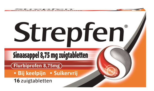 Strepfen Sinaasappel suikervrij 16.00 Zuigtabletten