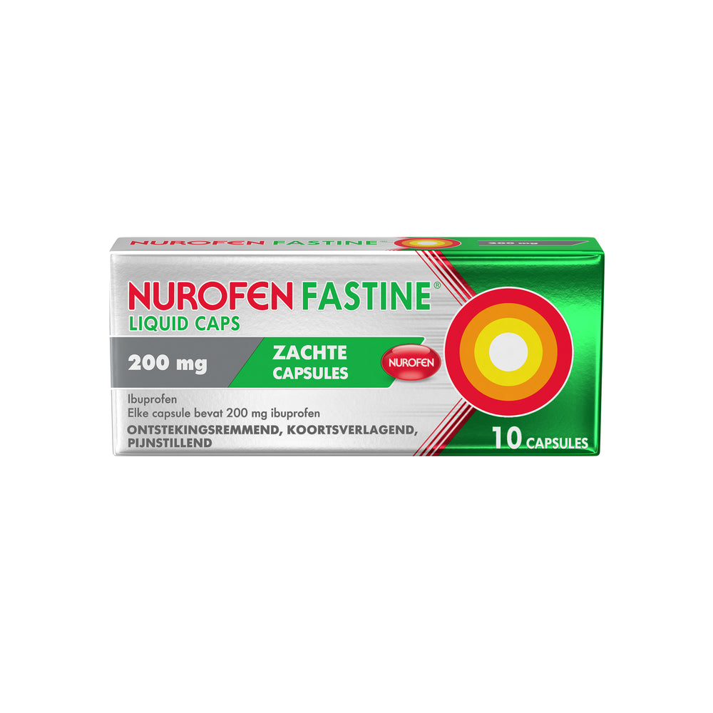 Nurofen Fastine liquid caps 200 mg 10.00 Capsules