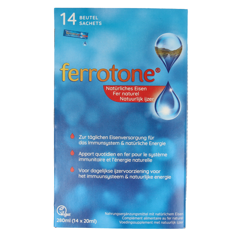 Ferrotone Natuurlijk ijzer 14 x 20ml  14 Stuks