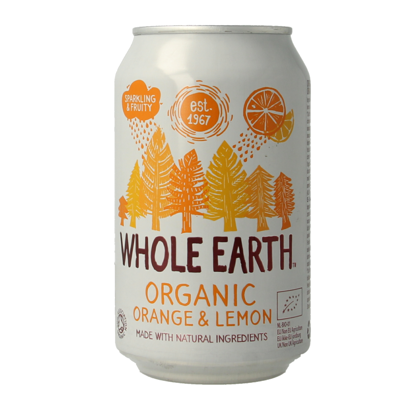 Whole Earth Sparkling orange & lemon bio 330 Milliliter