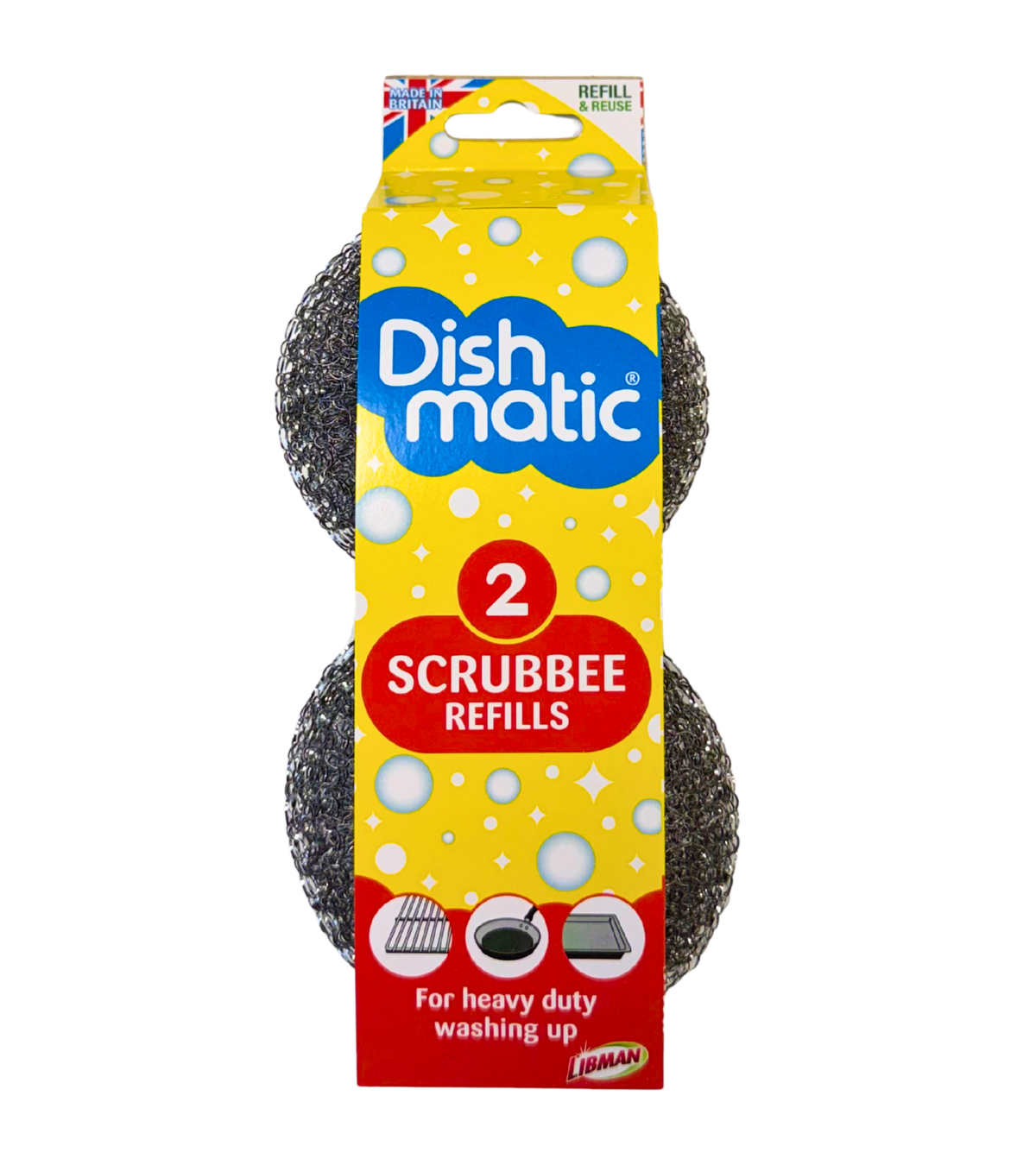 Dishmatic  Scrubbee staalborstel vervanging 2.00 Stuks