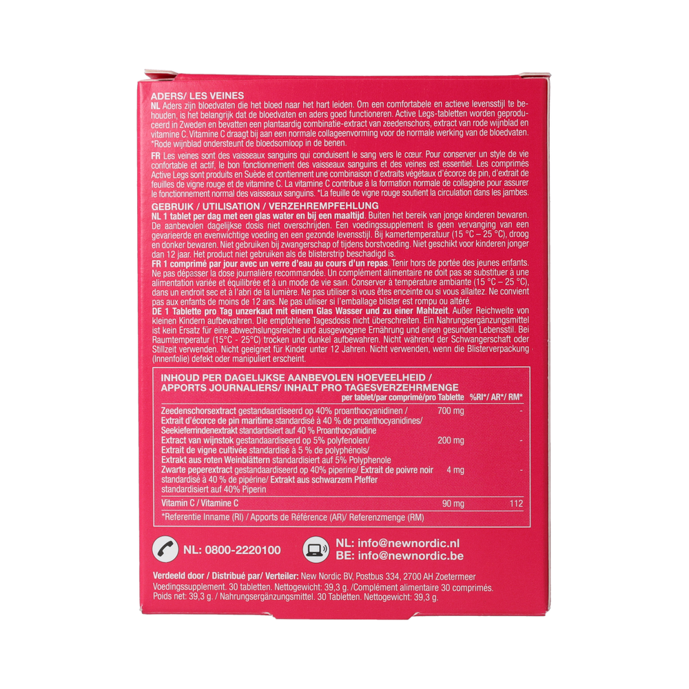 New Nordic Active legs 30.00 Tabletten