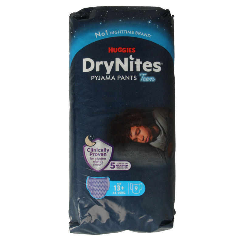 Huggies Drynites teen 13+kg boy 9 Stuks