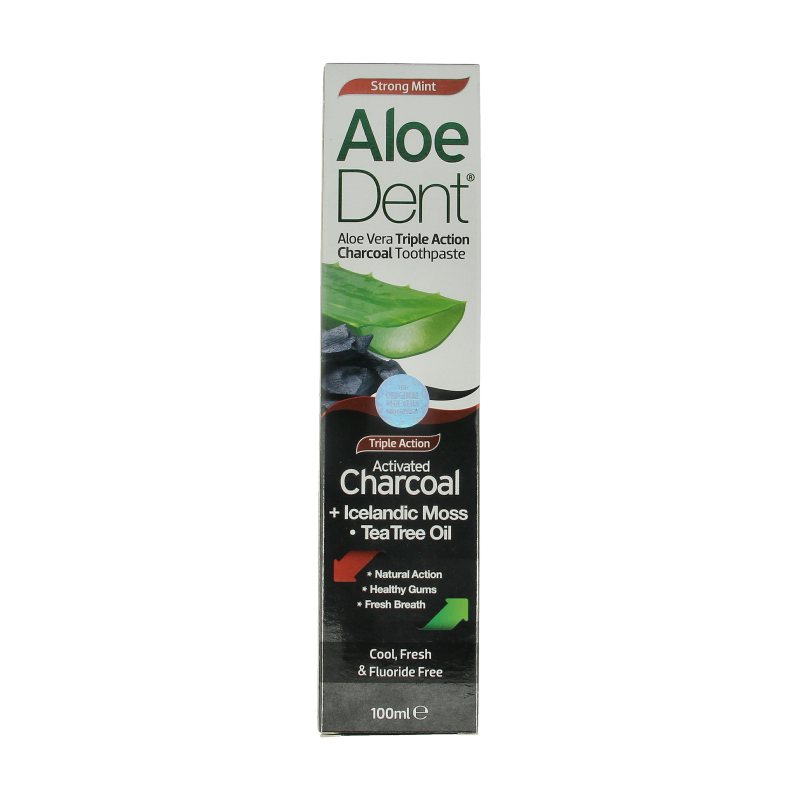 Aloe Dent Tandpasta charcoal 100 Milliliter