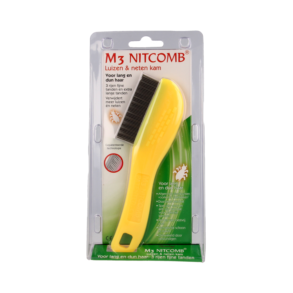 Nitcomb Nitcomb M3 anti luiskam lang en dun haar  1.00 Stuks