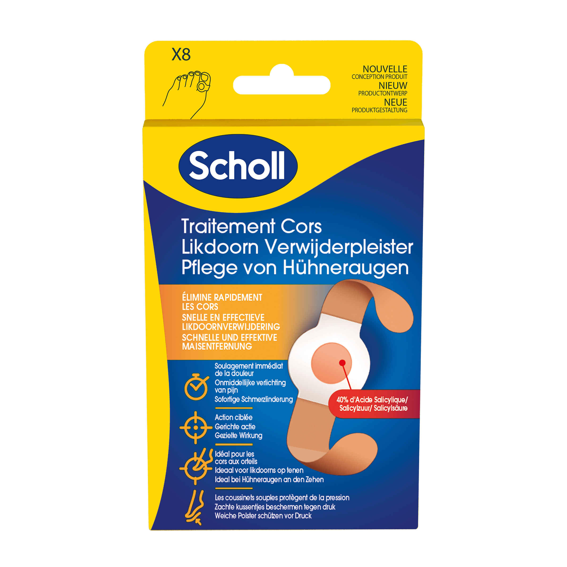 Scholl Likdoorn verwijderpleisters 8.00 Stuks