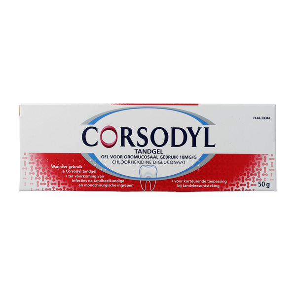 Corsodyl Tandgel 1% 50.00 Gram