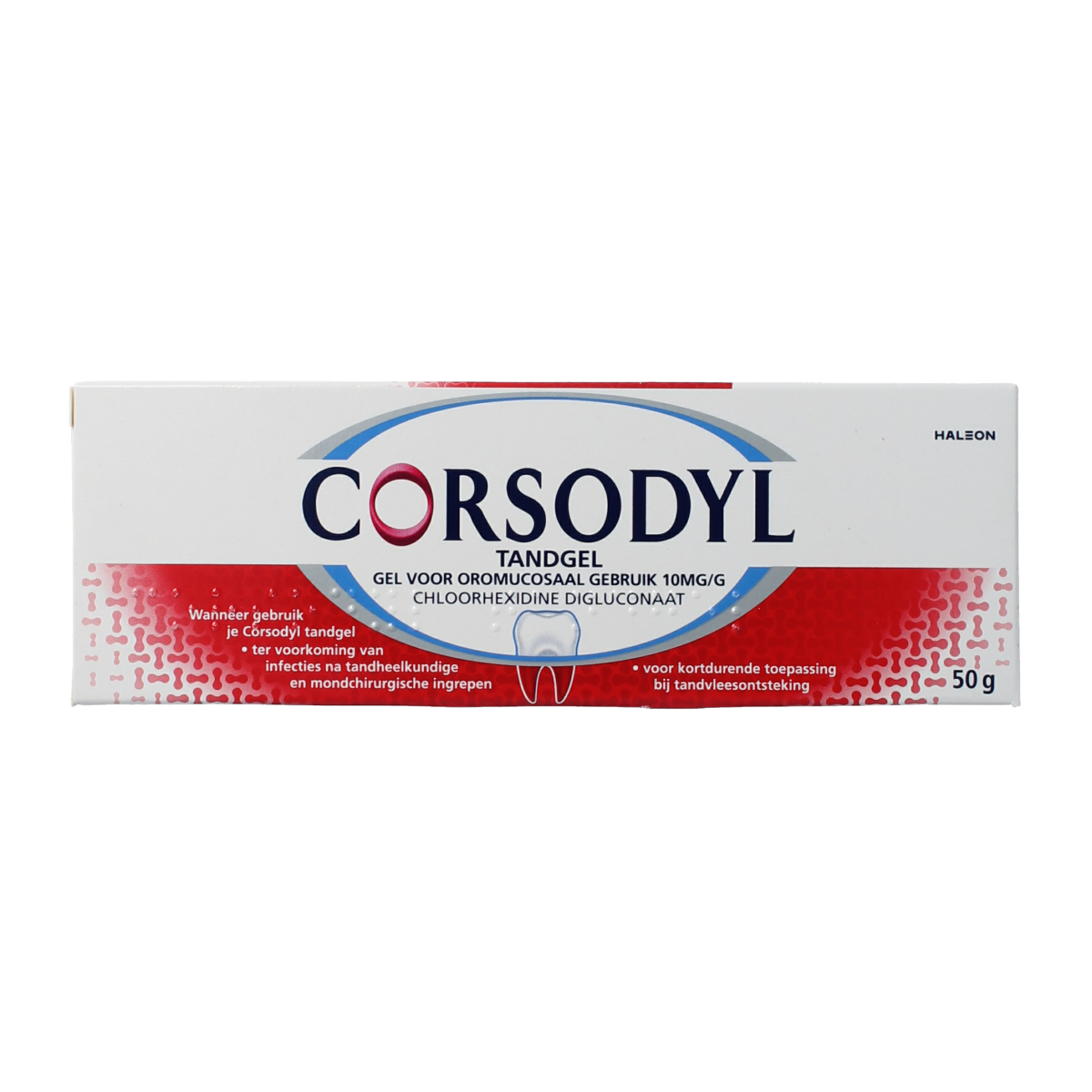 Corsodyl Tandgel 1% 50.00 Gram