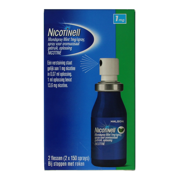 Nicotinell Mondspray 1mg 2 x 150 sprays  1.00 Stuks