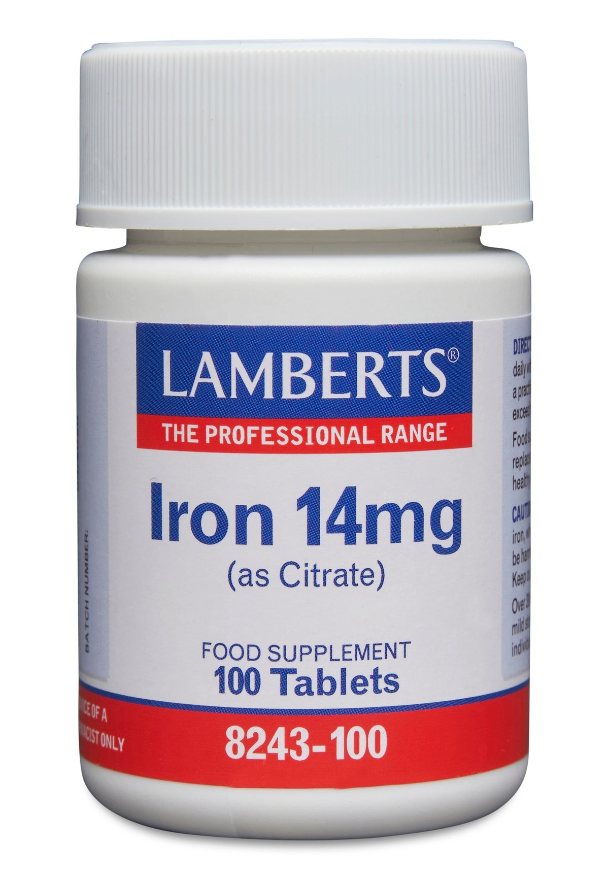 Lamberts IJzer citraat 14mg 100.00 Tabletten