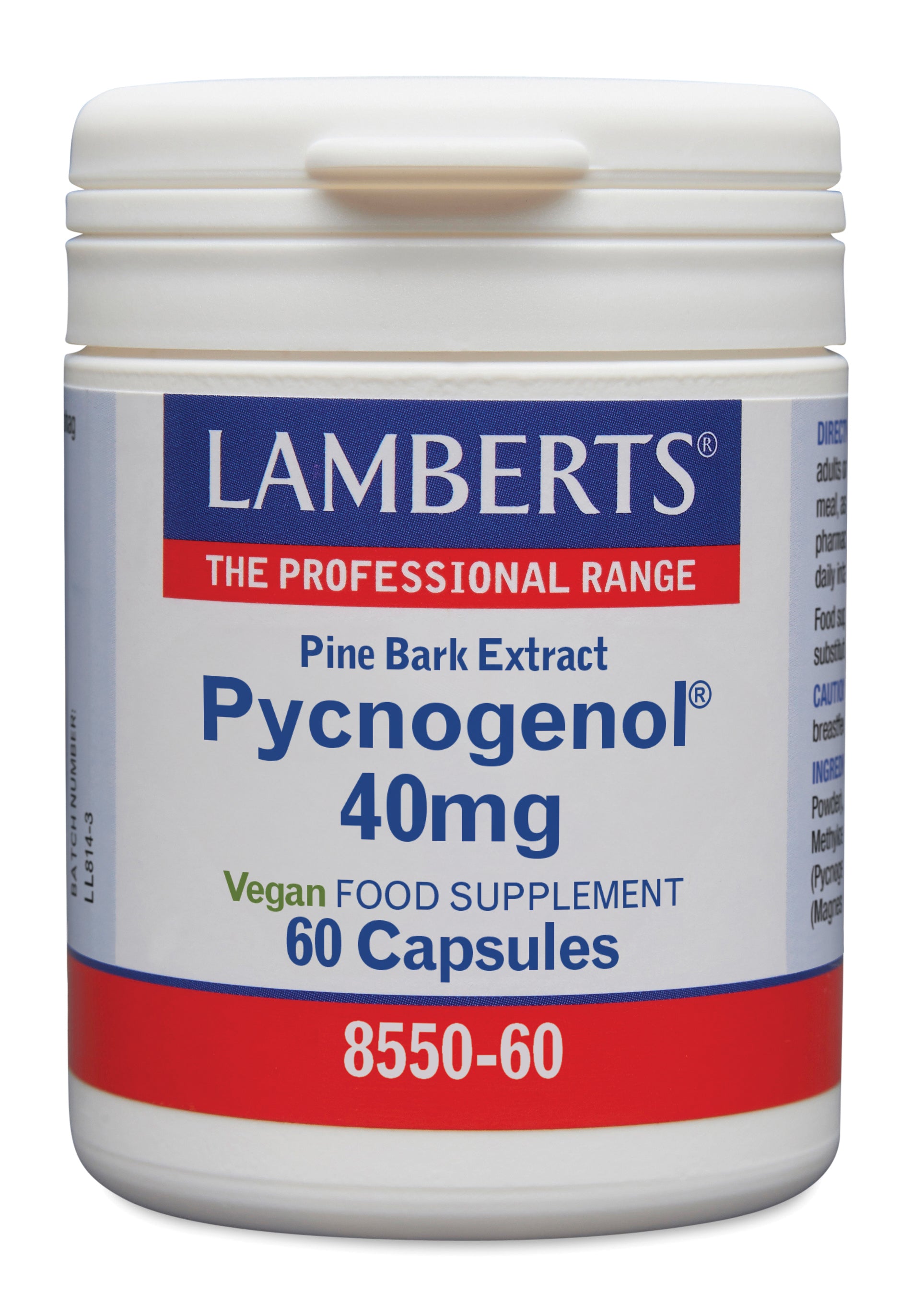 Lamberts Pijnboombast extract (Pycnogenol 40mg) 60 Vegetarische capsules