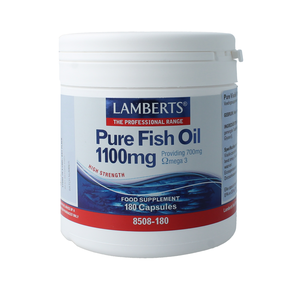 Lamberts Pure visolie 1100mg omega 3 180.00 Capsules