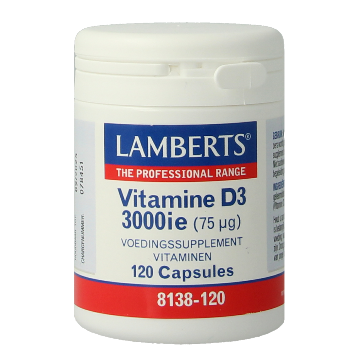 Lamberts Vitamine D3 3000IE 75mcg 120.00 Capsules