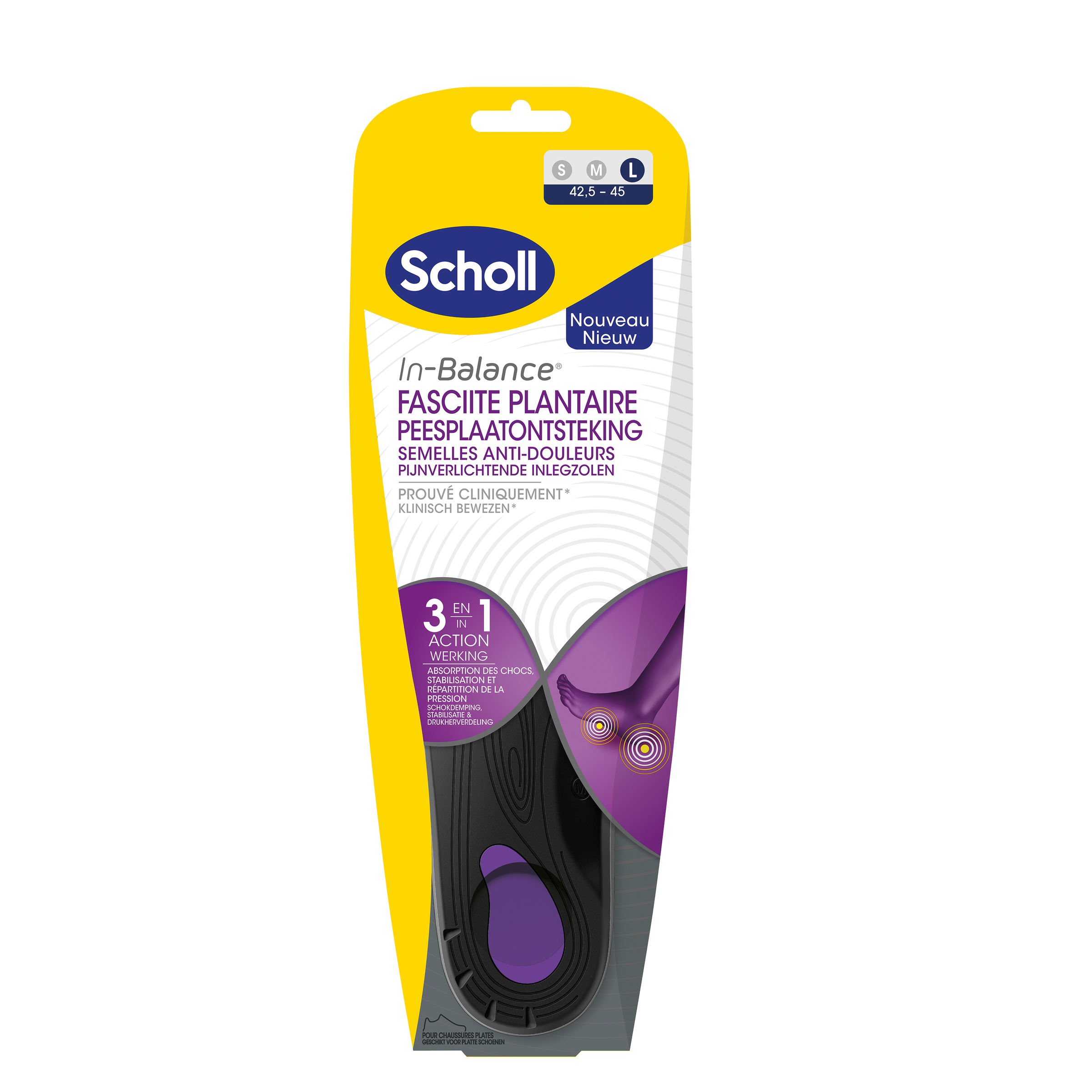 Scholl In balance inlegzolen peesplaatontsteking large  1 Paar