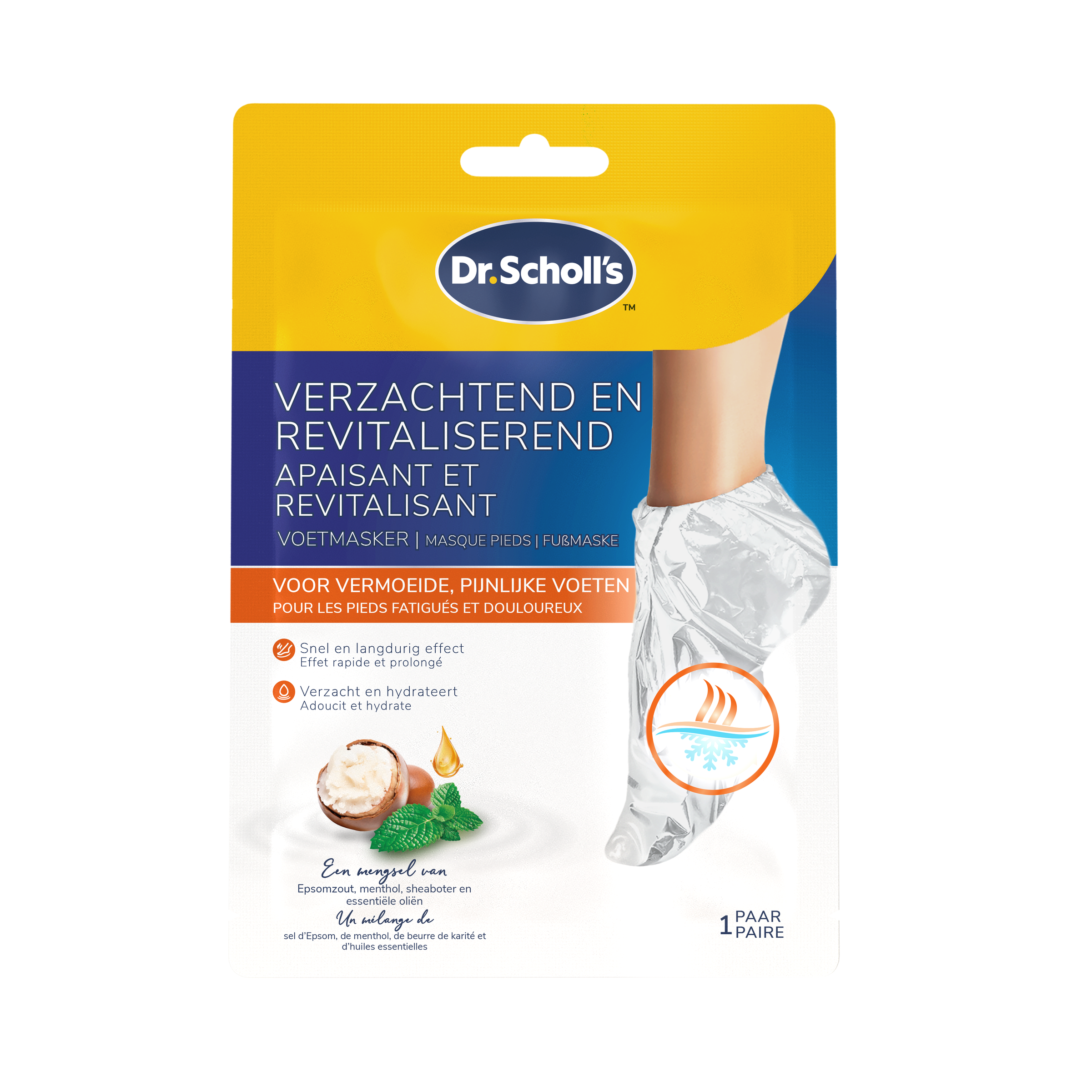 Dr. Scholl's Voetmasker verzachtend & revitalizerend 1.00 Paar