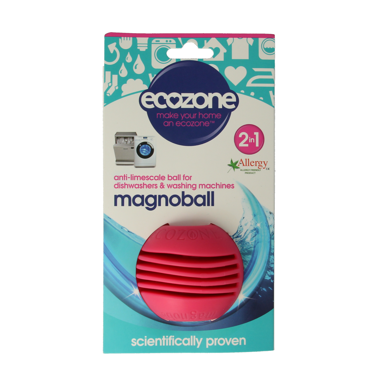 EcoZone Magnoball wasmachine en vaatwasser ontkalker 1.00 Stuks