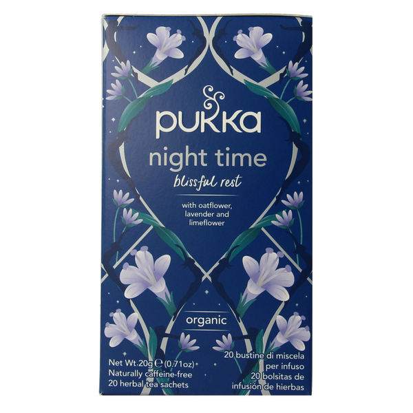 Pukka Night time thee bio 20.00 Zakjes