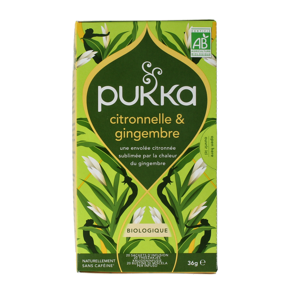 Pukka Lemongrass & ginger thee bio 20.00 Zakjes