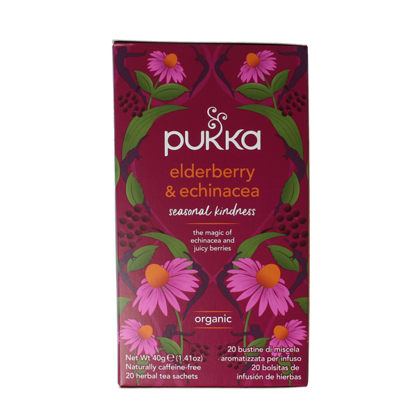 Pukka Elderberry & echinacea bio 20.00 Zakjes
