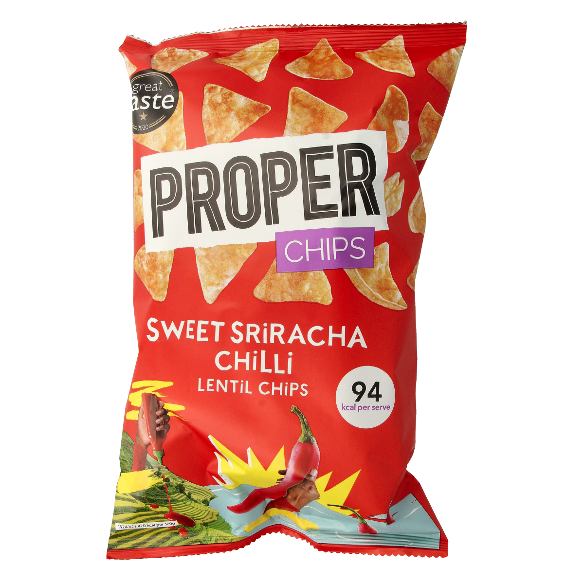 Proper Chips Chips sweet sriracha glutenvrij 85.00 Gram
