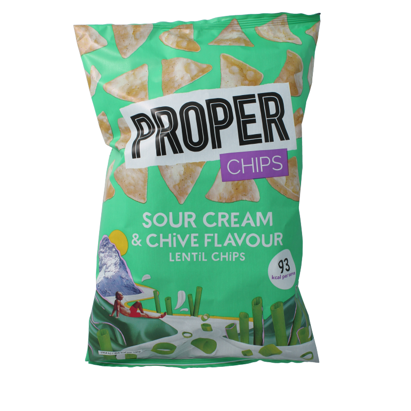 Proper Chips Chips sour cream & chive flavour 85 Gram