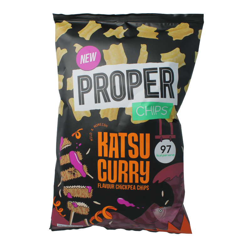Proper Chips Chips katsu curry glutenvrij 85 Gram