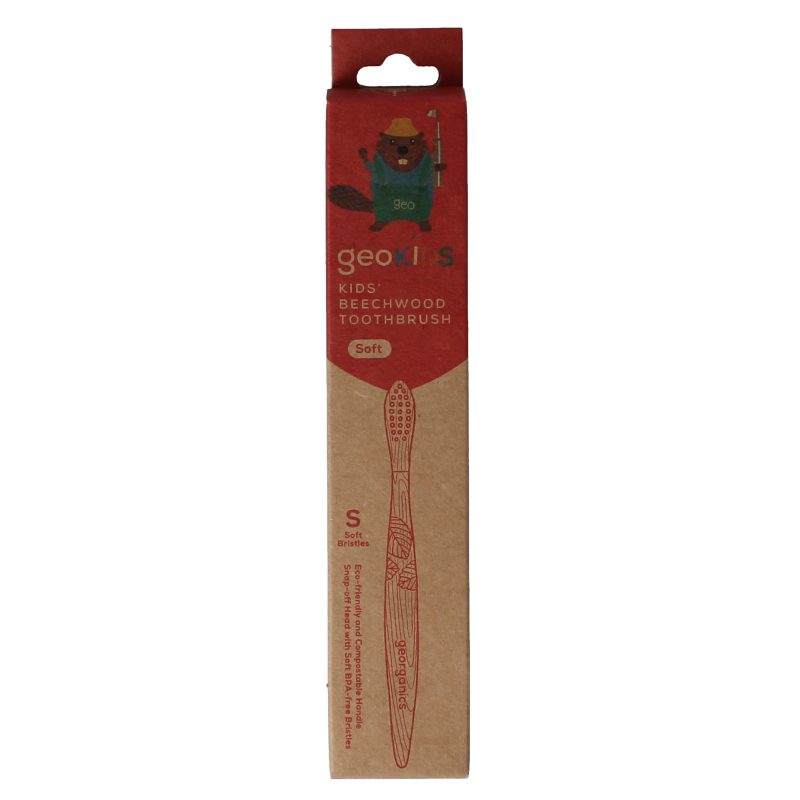 Georganics Toothbrush kids beechwood 1 Stuks