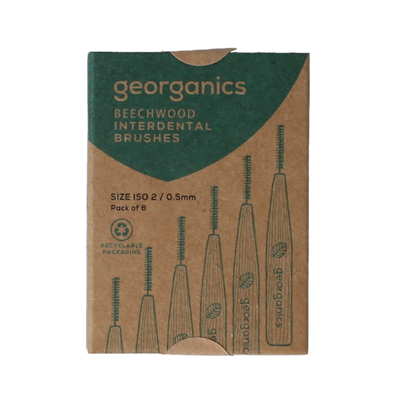 Georganics Interdental brush iso-2 beechwood 1 Stuks