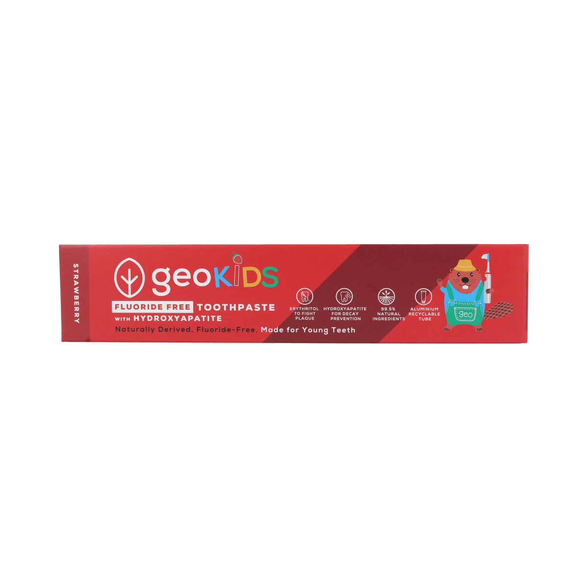 Georganics Fluoride Free Toothpaste Hydroxyapatite Strawberry 75.00 Milliliter