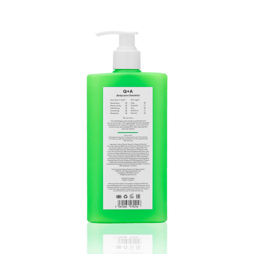 Q+A AHA Exfoliator Body Lotion 250.00 Milliliter