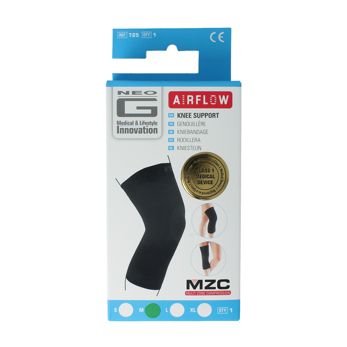 Neo G Airflow knee support M 1.00 Stuks
