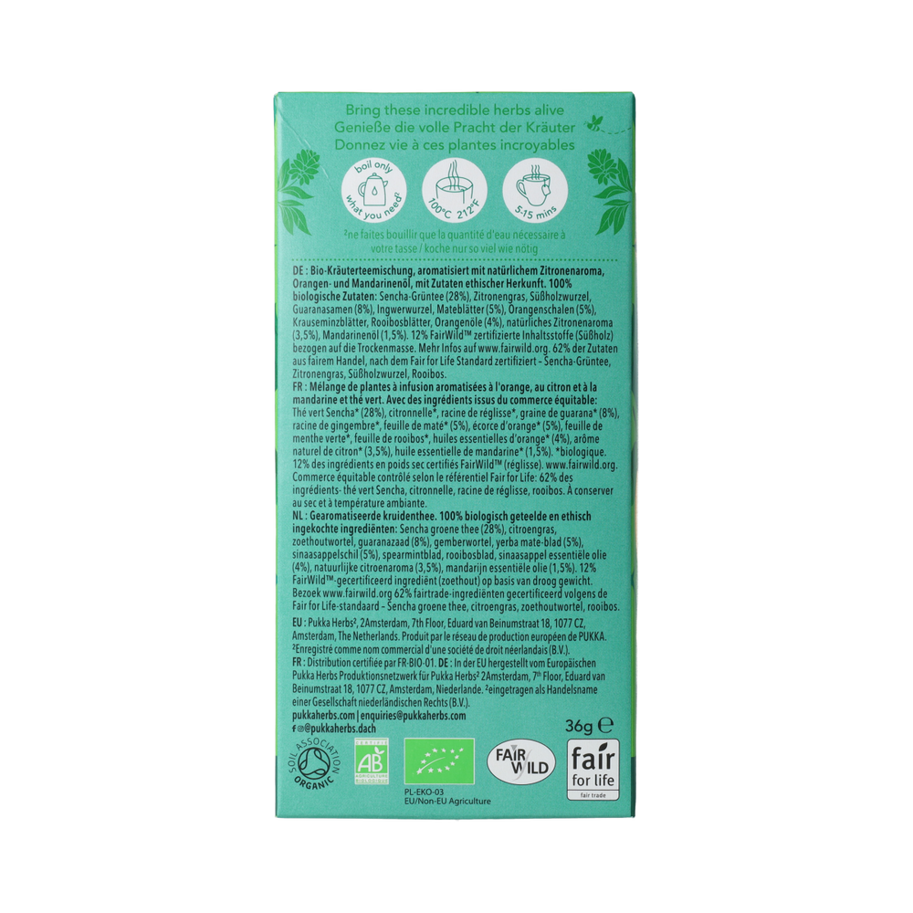 Pukka Citrus Yerba Green bio 20.00 Zakjes