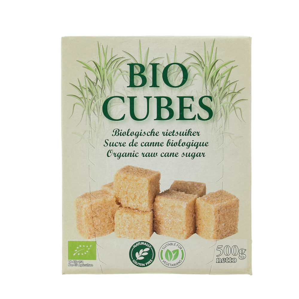 Hygiena Cubes rietsuikerklontjes bio 500.00 Gram