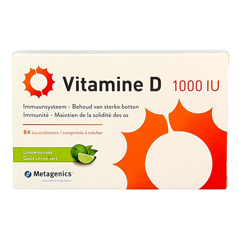 Metagenics Vitamine D 1000IU 84 Kauwtabletten