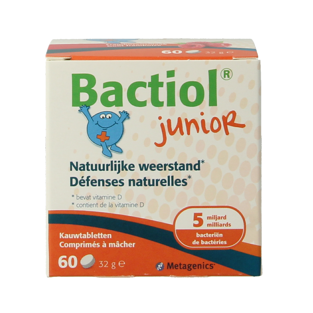 Metagenics Bactiol junior chew 60.00 Kauwtabletten