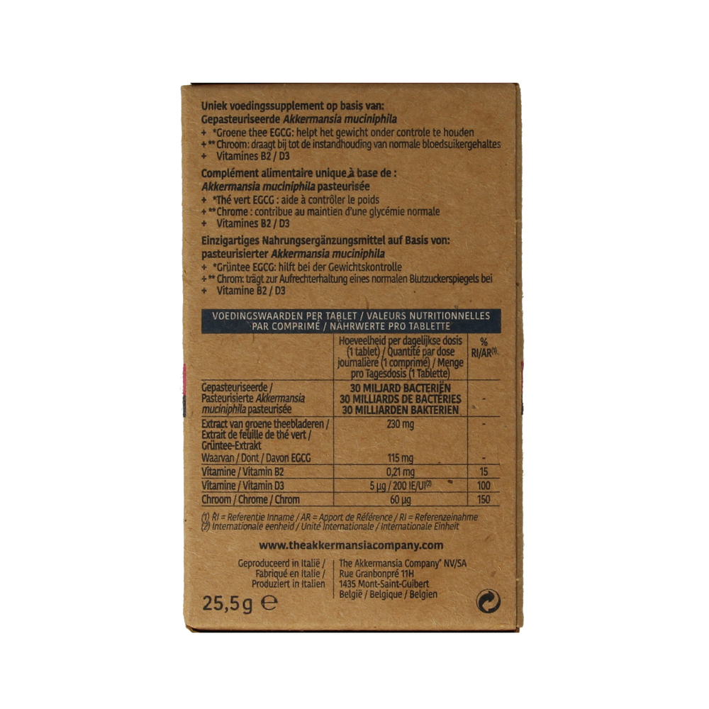 Akkermansia Akkermansia gewichtscontrole V2 NFD 30.00 Tabletten