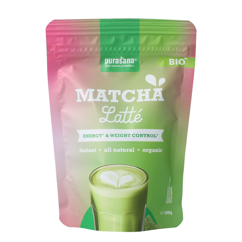 Purasana Instant matcha latte bio 100 Gram