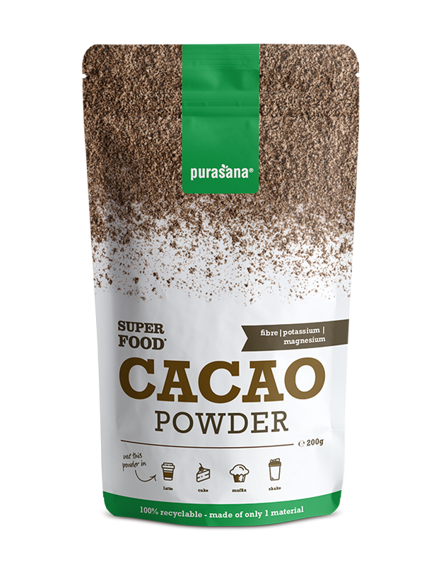 Purasana Cacao poeder vegan 200.00 Gram