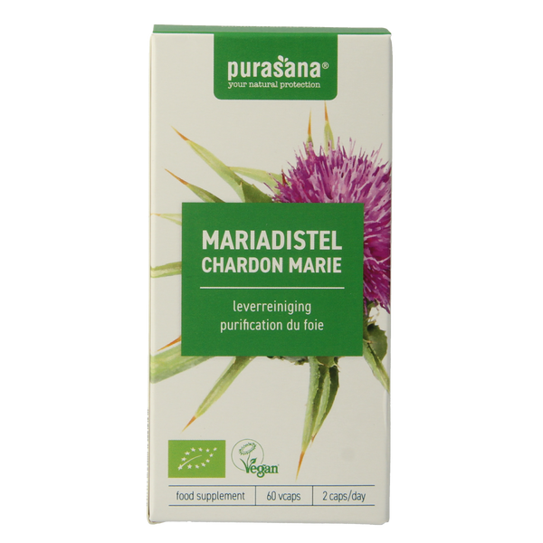 Purasana Mariadistel vegan bio 60.00 Vegetarische capsules