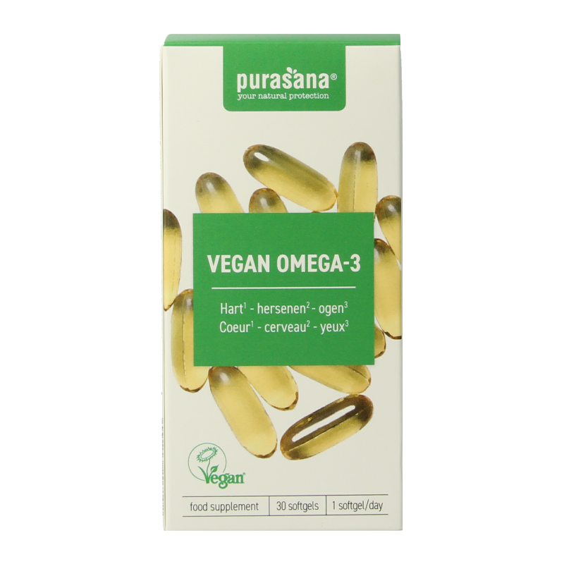 Purasana Vegan omega-3 algenolie 30 Softgels