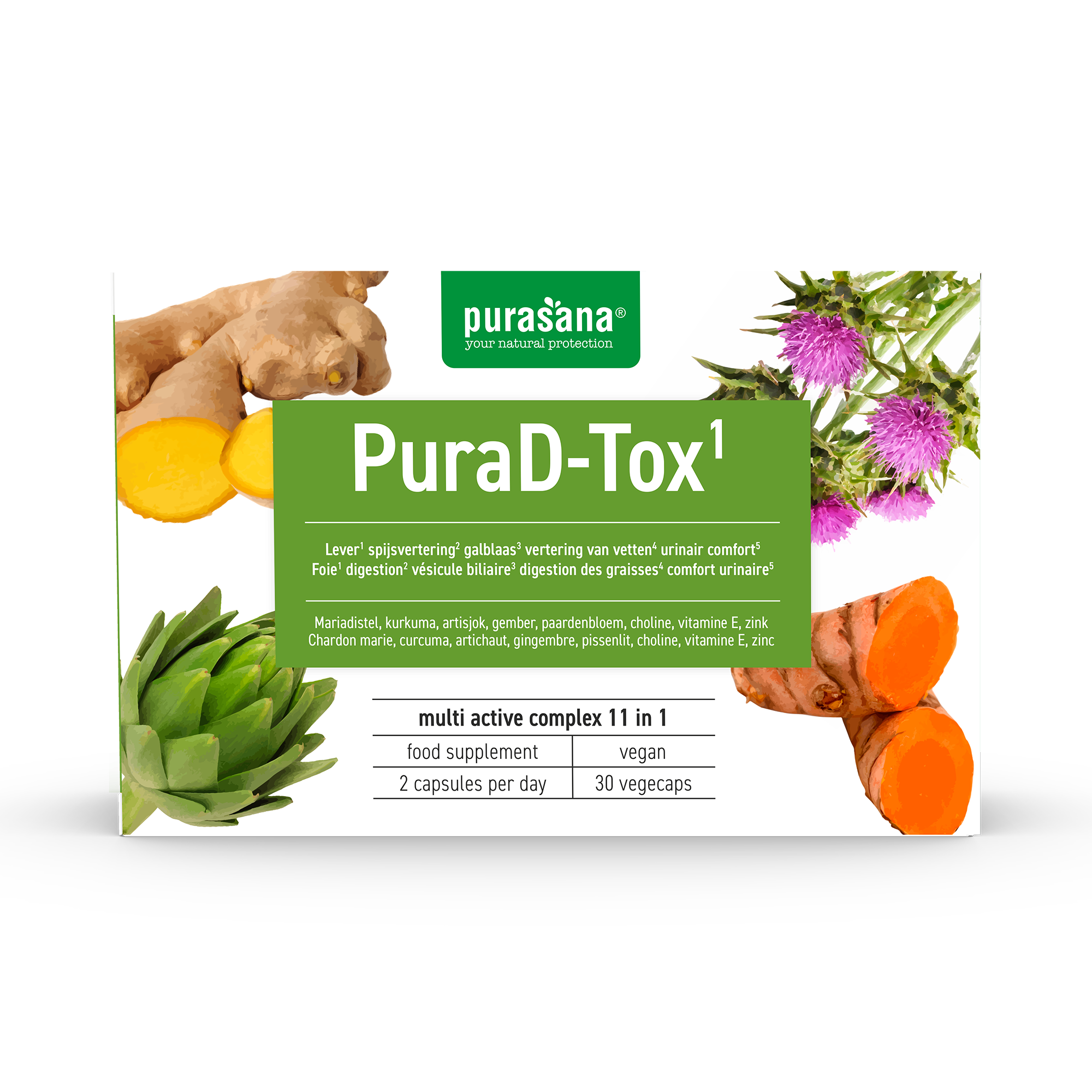 Purasana Purad-tox 30 Vegetarische capsules