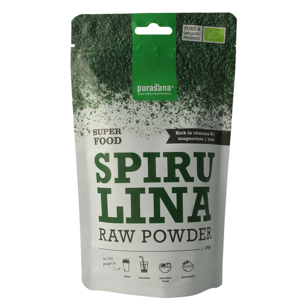 Purasana Spirulina poeder vegan bio 200.00 Gram