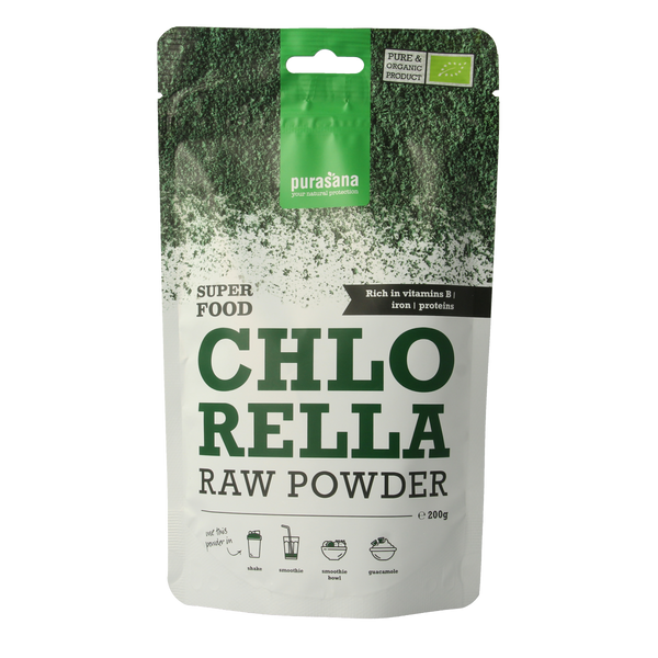 Purasana Chlorella poeder vegan bio 200.00 Gram