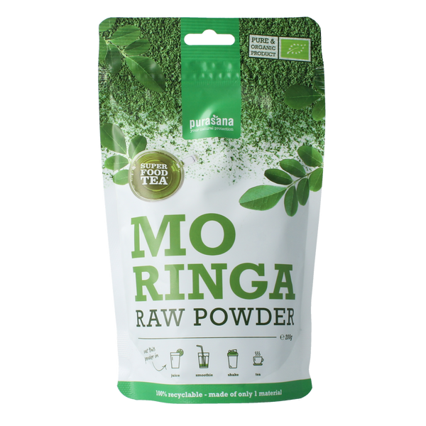 Purasana Moringa poeder vegan bio 200.00 Gram