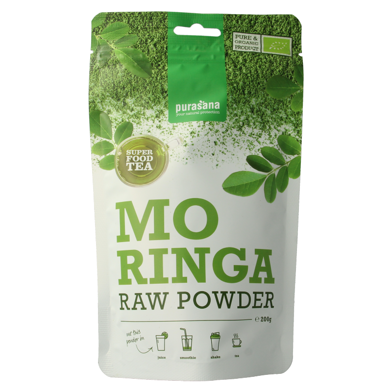 Purasana Moringa poeder vegan bio 200 Gram