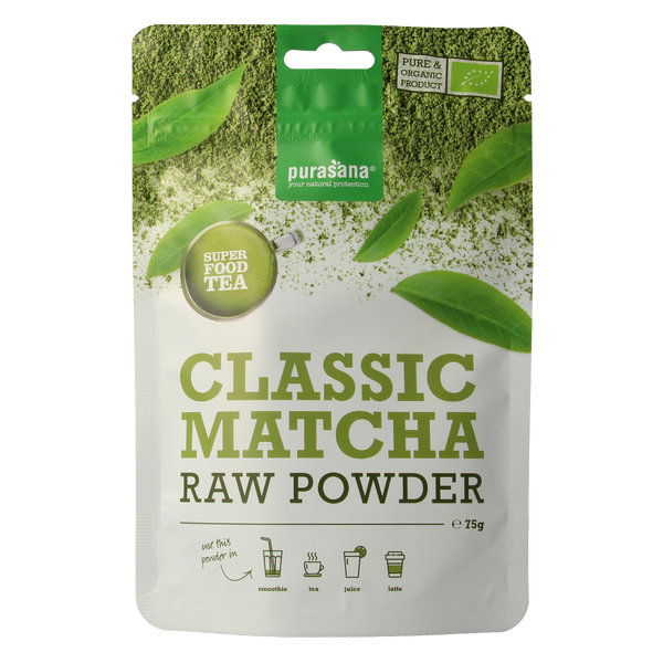 Purasana Matcha classic poeder vegan bio 75.00 Gram