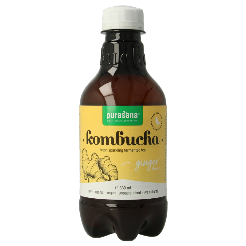 Purasana Kombucha gember vegan bio 330 Milliliter